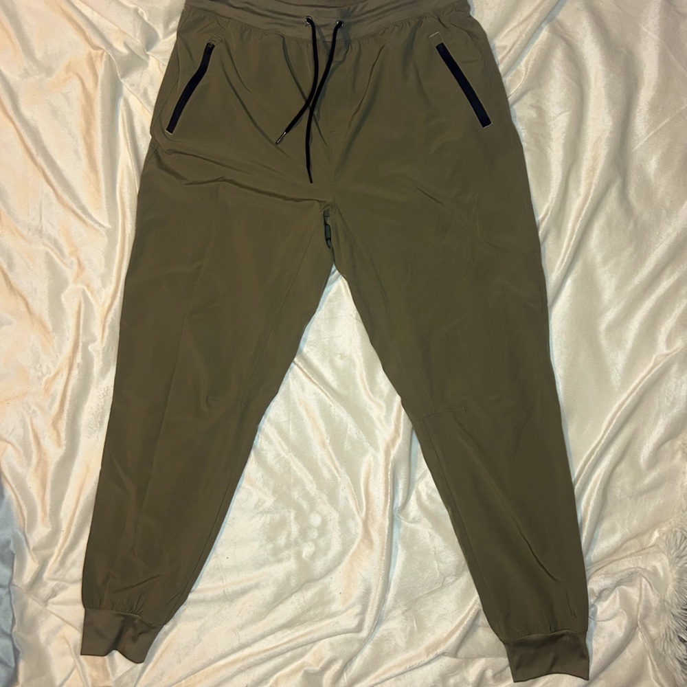 Men’s pudolla loose fit running jogger pants size Large green light weight